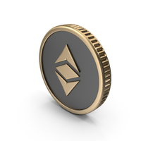 Gold Ethereum Classic Cryptocurrency Coin PNG & PSD Images