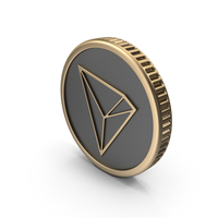 Gold Tron Cryptocurrency Coin PNG & PSD Images