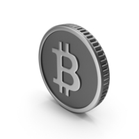 Silver Bitcoin Cryptocurrency Coin PNG & PSD Images