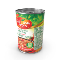 California Garden Peeled Fava Beans With Chili Tin Can PNG & PSD Images