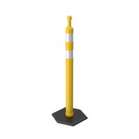 Yellow Traffic Delineator PNG & PSD Images