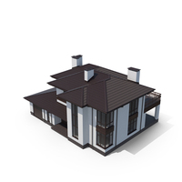 Modern White Cottage PNG & PSD Images