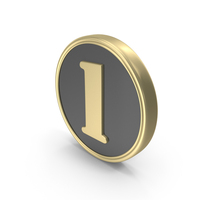 Digit Number Coin 1 PNG & PSD Images