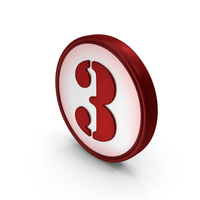 Digit Number Coin 3 PNG & PSD Images