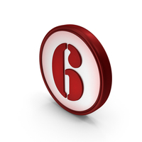 Digit Number Coin 6 PNG & PSD Images