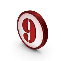Digit Number Coin 9 PNG & PSD Images