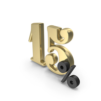 Design Numbers Percent 15 PNG & PSD Images