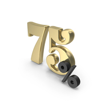 Design Numbers Percent 75 PNG & PSD Images