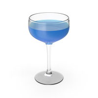 Blue Cocktail Glass PNG & PSD Images