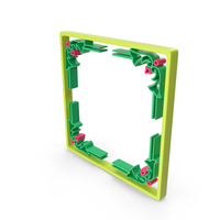 Floral Green Square Frame PNG & PSD Images