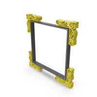 Square Frame Designs Yellow PNG & PSD Images
