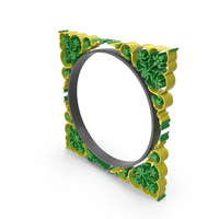 Yellow Green Square Royal Frame PNG & PSD Images