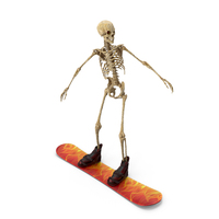 Worn Skeleton Snowboard Riding PNG & PSD Images