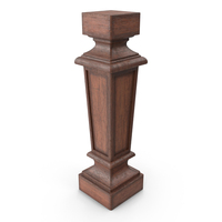 Chinese Wooden Square Baluster PNG & PSD Images
