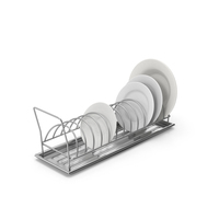 Dish Drying Rack Silver PNG & PSD Images