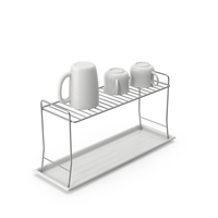 Dish Drying Rack White PNG & PSD Images