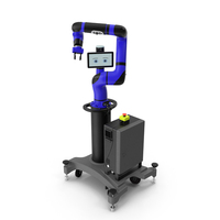 Collaborative Robot With Mobile Pedestal PNG & PSD Images