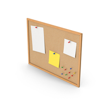 Wooden Corkboard With Notes PNG & PSD Images