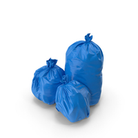 Tied Closed Blue Trash Bags PNG & PSD Images