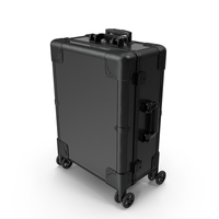 Black Closed Wheeled Trolley Makeup Case PNG & PSD Images