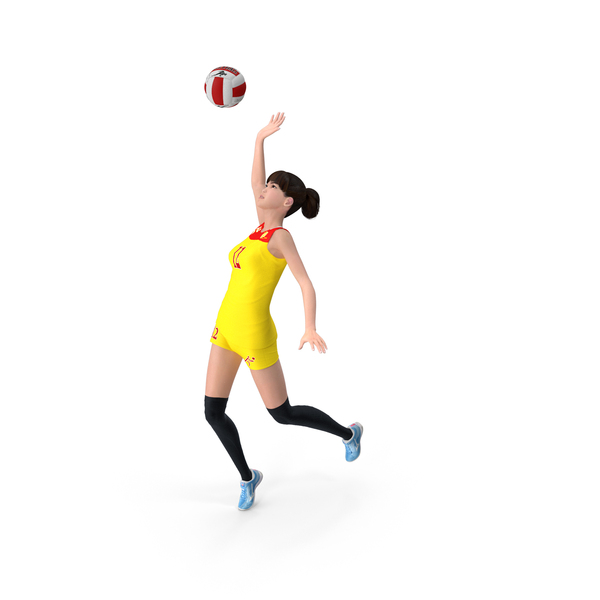 Woman Volleyball Player Pose PNG & PSD Images