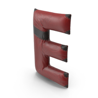 Leather Letter E PNG & PSD Images
