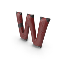 Leather Letter W PNG & PSD Images