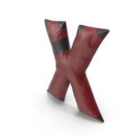 Leather Letter X PNG & PSD Images