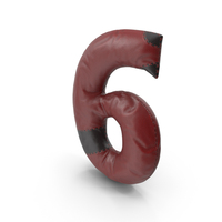 Leather Number 6 PNG & PSD Images