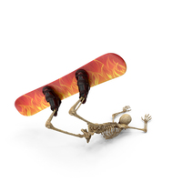 Worn Skeleton Snowboarder In An Accident PNG & PSD Images