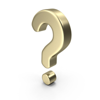 QUESTION SYMBOL GOLD PNG & PSD Images