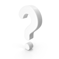 White Question Mark Symbol PNG & PSD Images