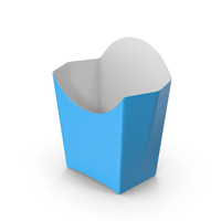Blue Fries Paper Box PNG & PSD Images