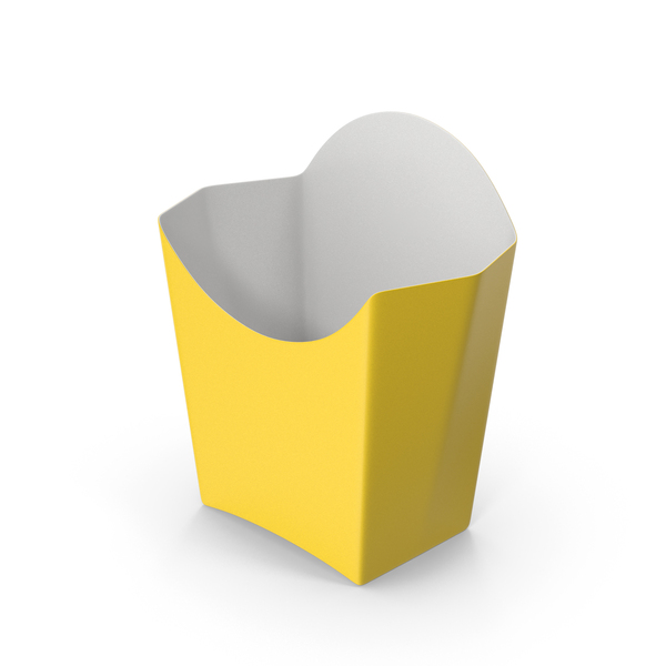 Fries Paper Box Yellow PNG & PSD Images