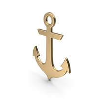 Gold Anchor Ship Symbol PNG & PSD Images