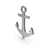 Silver Anchor Ship Symbol PNG & PSD Images