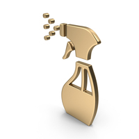 Gold Cleaning Spray Symbol PNG & PSD Images