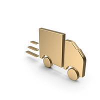 Gold Delivery Truck Symbol PNG & PSD Images