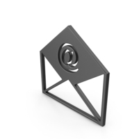 Black Email Envelope Symbol PNG & PSD Images