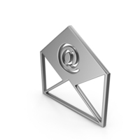 Silver Email Envelope Symbol PNG & PSD Images