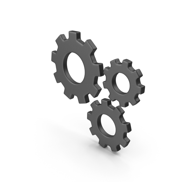 Black Gears Symbol PNG & PSD Images