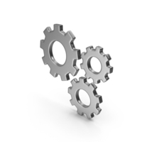 Silver Gears Symbol PNG & PSD Images
