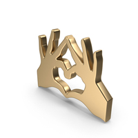 Gold Heart Hands Symbol PNG & PSD Images
