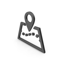Black Location On Map Symbol PNG & PSD Images