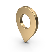 Gold Map Pin PNG & PSD Images
