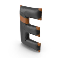 Black Leather Letter E PNG & PSD Images