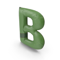 Green Leather Letter B PNG & PSD Images