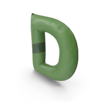 Green Leather Letter D PNG & PSD Images