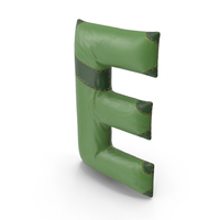 Green Leather Letter E PNG & PSD Images