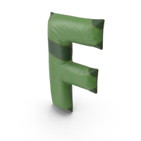 Green Leather Letter F PNG & PSD Images